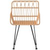 Patio Chairs 2 pcs with Armrest 22"x25.2"x31.5" PE Rattan