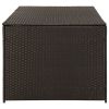 Patio Storage Box Poly Rattan 70.9"x35.4"x27.6" Brown