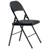 6pcs Elegant Foldable Iron & PVC Chairs for Convention & Exhibition Black