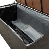 Patio Storage Box Poly Rattan 70.9"x35.4"x27.6" Brown