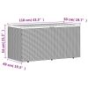 Patio Storage Box Beige 43.3"x19.7"x21.3" Poly Rattan Acacia Wood