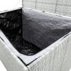 Patio Storage Box Light Gray 59.1"x39.4"x39.4" Poly Rattan
