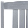 Patio Chairs 8 pcs Solid Acacia Wood Gray