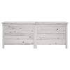 Patio Storage Box White 59.1"x19.7"x22.2" Solid Wood Fir