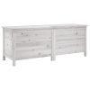 Patio Storage Box White 59.1"x19.7"x22.2" Solid Wood Fir