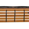 49" Garden Bench Patio Porch Chair Deck Hardwood Cast Iron Love Seat Rose Style Back