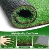 4FTX6FT Outdoor Artificial Grass Runner Rug, Thick Realistic Fake Grass Roll Decor Patio Balcony Garden Lawn, Dog Pets Turf Drain Mat