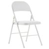 4pcs Elegant Foldable Iron & PVC Chairs for Convention & Exhibition White
