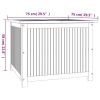 Patio Storage Box 29.5"x29.5"x22.8" Solid Wood Acacia