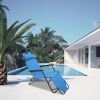 202 Portable Dual Purposes Extendable Folding Reclining Chair Blue