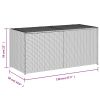 Garden Storage Box Gray 74.8 Gal Poly Rattan