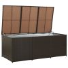 Patio Storage Box Poly Rattan 70.9"x35.4"x27.6" Brown
