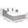 Sunbed with Cushions Black 71.7"x46.5"x24.8" Poly Rattan
