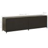 Patio Storage Box Poly Rattan 78.7"x19.6"x23.6" Brown