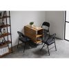 6pcs Elegant Foldable Iron & PVC Chairs for Convention & Exhibition Black