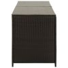 Patio Storage Box Poly Rattan 78.7"x19.6"x23.6" Brown