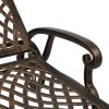 193*64.5*93cm Backrest Adjustable Courtyard Cast Aluminum Lying Bed Bronze