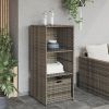 Patio Storage Cabinet Gray 19.7"x21.7"x45.3" Poly Rattan