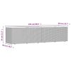 Patio Storage Box Gray 86.6"x19.7"x21.3" Poly Rattan Acacia Wood