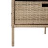 Patio Storage Cabinet Beige 21.7"x23.2"x31.5" Poly Rattan
