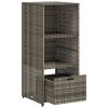 Patio Storage Cabinet Gray 19.7"x21.7"x45.3" Poly Rattan