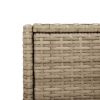 Patio Storage Cabinet Beige 21.7"x21.7"x43.7" Poly Rattan