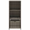 Patio Storage Cabinet Gray 19.7"x21.7"x45.3" Poly Rattan