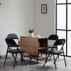 6pcs Elegant Foldable Iron & PVC Chairs for Convention & Exhibition Black