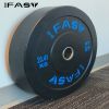 Olympic Weight Plates, Rubber Bumper Plates, 2 Inch Steel Insert 45lb Bundle Options Available for Home Gym Strength Training, Weightlifting