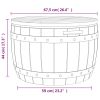 3-in-1 Patio Storage Box Light Brown Polypropylene