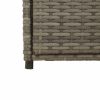 Patio Storage Cabinet Gray 21.7"x21.7"x43.7" Poly Rattan