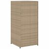 Patio Storage Cabinet Beige 21.7"x21.7"x43.7" Poly Rattan