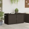 Patio Storage Cabinet Brown 43.3"x21.7"x23.8" Poly Rattan