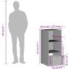Patio Storage Cabinet Gray 19.7"x21.7"x45.3" Poly Rattan