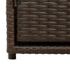 Patio Storage Cabinet Brown 43.3"x21.7"x23.8" Poly Rattan