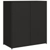 Patio Storage Cabinet Black 41.3"x21.7"x44.5" Poly Rattan