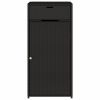 Patio Storage Cabinet Black 21.7"x21.7"x43.7" Poly Rattan