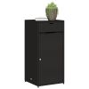 Patio Storage Cabinet Black 21.7"x21.7"x43.7" Poly Rattan