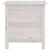 Patio Storage Box White 19.7"x19.3"x22.2" Solid Wood Fir