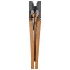 Director's Chair Solid Teak Wood Gray