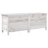 Patio Storage Box White 59.1"x19.7"x22.2" Solid Wood Fir