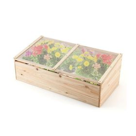 Patio Wooden Raised Plants Flower Planter Box (Type: Style C, Color: As pic show)
