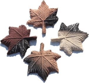Ceramic Fire Maple Leaf, 4 pcs Gas Logs Decorative Maple Leaves for Bio Ethanol Stoves, Tabletop Fireplace, Most Types of Indoor or Outdoor Fire Pit (STYLE: 4 pcs Maple Leaf)
