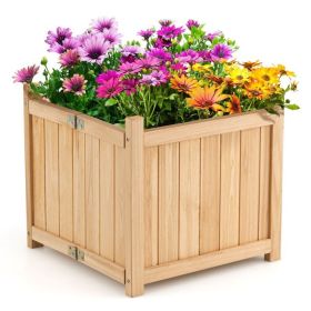 Backyard Wooden Planter Box Folding Raised Garden Plant Container (Type: Style A, Color: Natural)