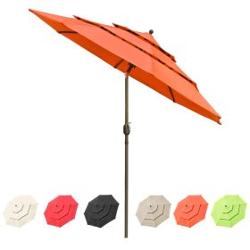 10Ft 3-Tiers Patio Umbrella Orange (Warehouse: LA01)