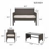 4 Pieces Patio Furniture Sets Outdoor Sectional Wicker Set Outdoor Conversation Set Patio Set Patio Loveseats with Coffee Table Porch, Poolside