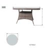 Direct Wicker Patio 7-Piece Brown Wicker Dining Set with Rattan Table and Armchair