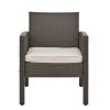 4 Pieces Patio Furniture Sets Outdoor Sectional Wicker Set Outdoor Conversation Set Patio Set Patio Loveseats with Coffee Table Porch, Poolside