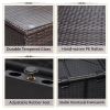 7 Pieces Outdoor Patio Sectional Sofa Couch, Silver Gray PE Wicker Furniture Conversation Sets with Washable Cushions & Glass Coffee Table for Garden