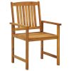 Patio Chairs with Cushions 4 pcs Solid Acacia Wood